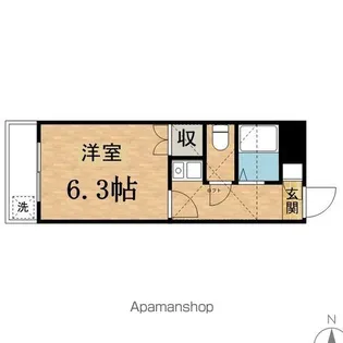 グリーンベル【202号室】の間取り