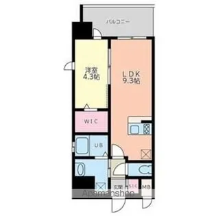 QUINTET NAMBA【5階】の間取り