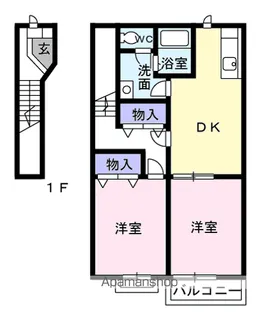 ピーチピット【2階】の間取り