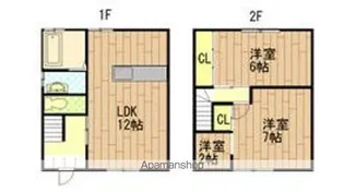 新潟県新潟市中央区鳥屋野【テラスハウス】の間取り