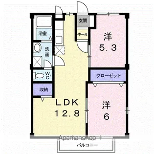 マリンシティSHIODA C【1階】の間取り
