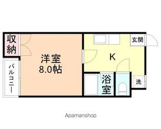 B&Bエジリ【207号室】の間取り