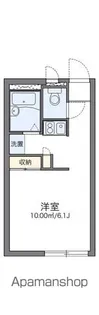 レオパレスサンハイムA【1階】の間取り