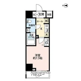 プレール・ドゥーク芝浦【4階】の間取り