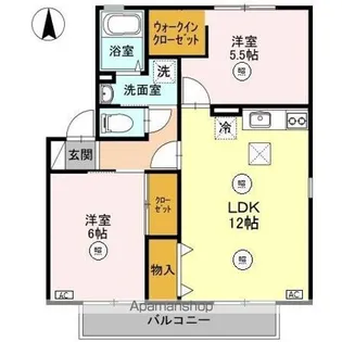 ピュアコート A【1階】の間取り