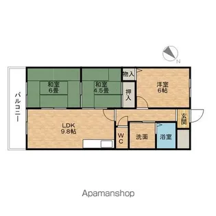ベルマローネ千竹 壱番館【203号室】の間取り