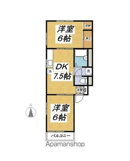 カーサフェリーチェ【102号室】の間取り