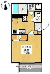 REGALEST 十日市(レガリスト トウカイチ)【101号室号室】の間取り