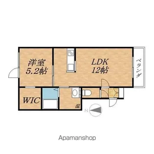 1LDKの間取り画像