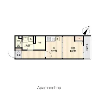 ラクラス三軒茶屋【3階】の間取り