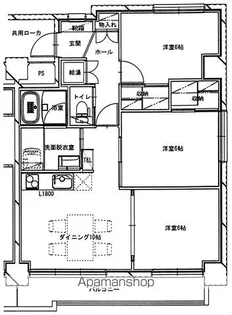 帯広マンション第1【3階】の間取り