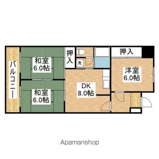 アーク稲元【402号室】の間取り