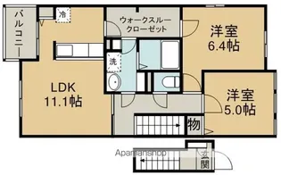 エルア カパルB【2階】の間取り