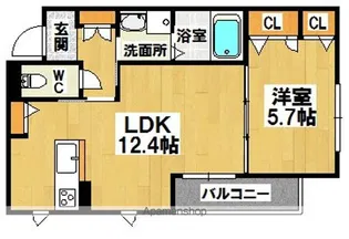 フルール・ド・スリジエ【1階】の間取り