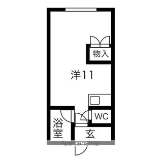 リラハイツ末広C【202.号室】の間取り