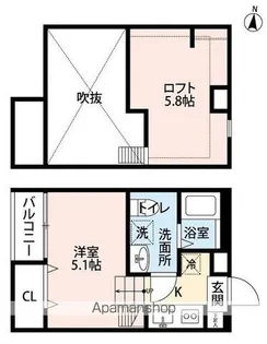 プランドール天台【1階】の間取り