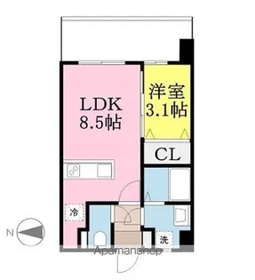 アルファプレミアム高砂【902号室】の間取り