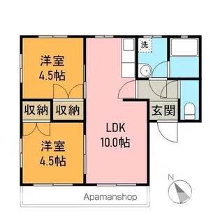 コーポエスポアール【202号室】の間取り