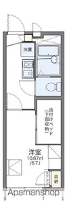 レオパレスアクアブルー青谷【105号室】の間取り