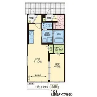 1LDKの間取り画像