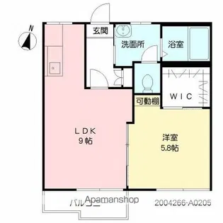 LIFE INN こいけ【205号室】の間取り