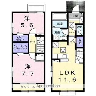 K.Z WILL H【1階】の間取り