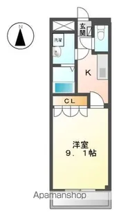 QUEEN Ⅰ【203号室】の間取り