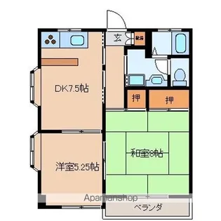 田代ハイツ【2階】の間取り