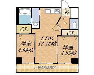 コローレ知事公館前【9階】の間取り