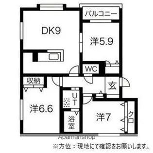 グランデール弐番館【105号室】の間取り