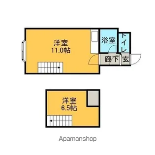 パルハイム北麻生【203号室】の間取り
