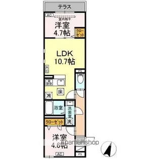 セレスティア鷺宮II【1階】の間取り