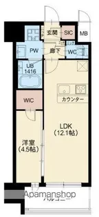 スプランディッド新大阪Ⅶ【10階】の間取り