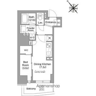 コンフォリア・リヴ東池袋【8階】の間取り