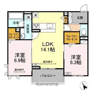 ル・カヴァリエ【2階】の間取り