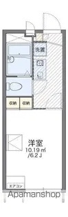 レオパレスフローラ 六坊【1階】の間取り