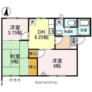 リッチハイム桜【1階】の間取り