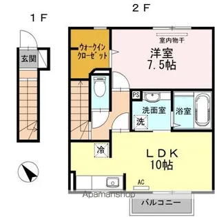 フルハウスオオツカ【203号室】の間取り