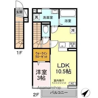 コーポTMT【2階】の間取り