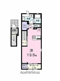 エムズガーデンB【2階】の間取り