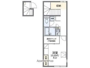 レオパレスNEW伊部【2階】の間取り