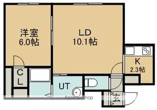 サンテラス星置Ⅷ【102号室】の間取り