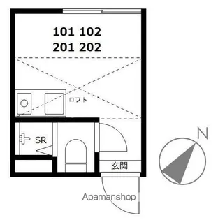 DECORMAISON中目黒【202号室】の間取り