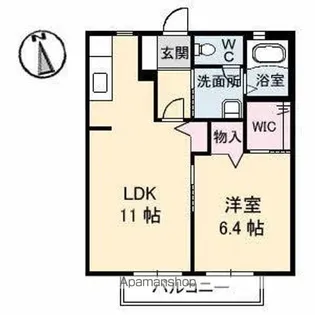 ディアス松縄C棟【2階】の間取り