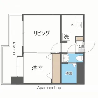 エステートモア薬院シャンブル【6階】の間取り