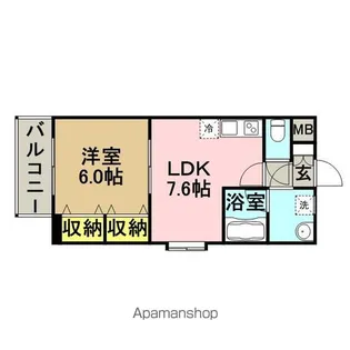 コンドミニアムステーションサイド博多【7階】の間取り