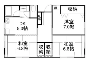ハイツ桐原【101号室】の間取り