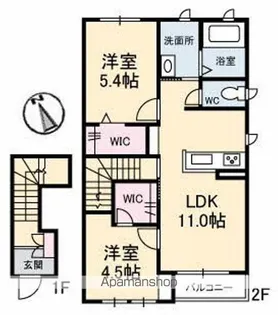 ポートタウン C棟【202号室】の間取り