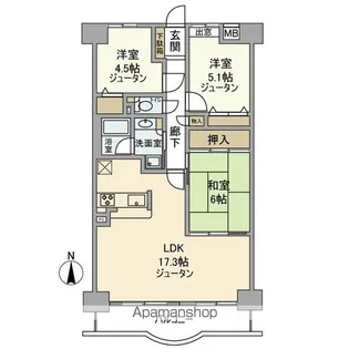 藤和シティコープ岐阜【604号室】の間取り