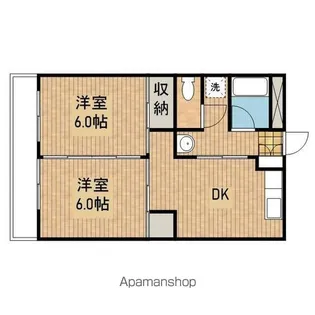 リバーサイド山岸【403号室】の間取り